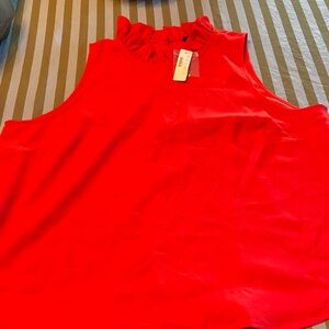 Red Sleeveless Women's Top